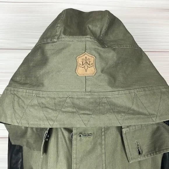 MACKAGE Montreal Zip Front Hooded Jacket with Leather Sleeves Removable Lining M - Picture 10 of 15